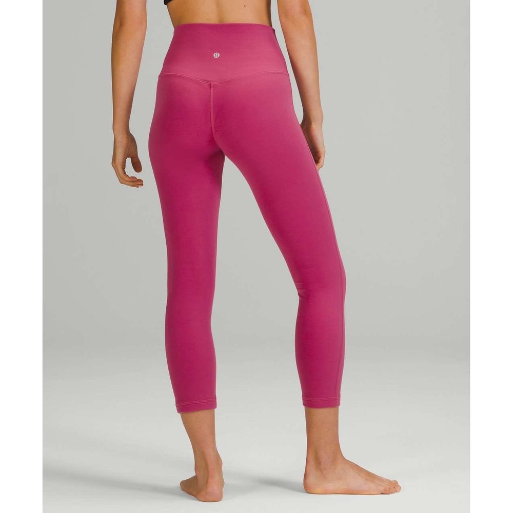 Lululemon Align High-Rise Crop 21 Pink Nulu Leggings Size 6 W6BGLS